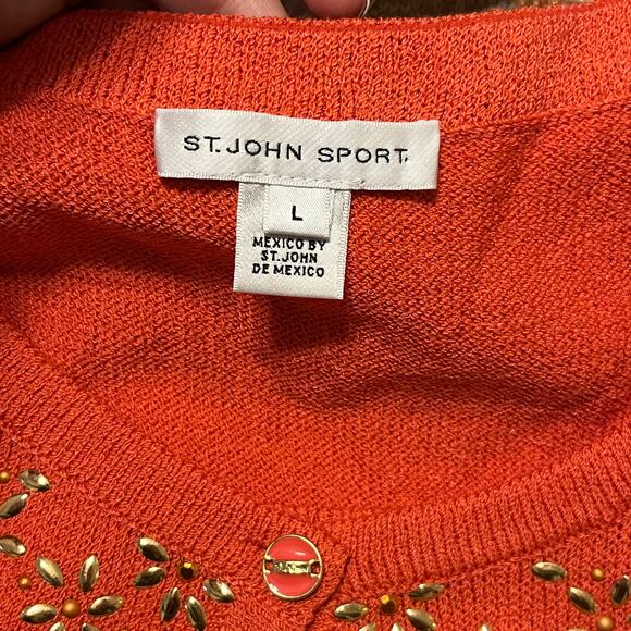 St. John Embellished Wool Cardigan Tank Set - Picture 12 of 13